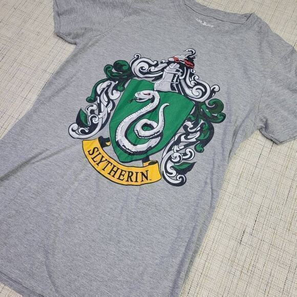 Harry Potter Men's Slytherin Crest Slim Fit Crew Neck Shirt Tee Size Small - Picture 3 of 5